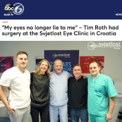 Famous Hollywood actor Tim Roth had eye surgery at the Svjetlost Eye Clinic (ABC6)