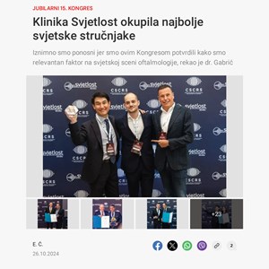 Klinika Svjetlost okupila najbolje svjetske stručnjake (Dnevni avaz)