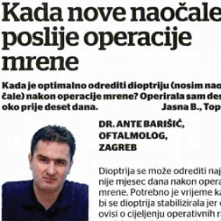 Kada nove naočale poslije operacije mrene (Jutarnji list)