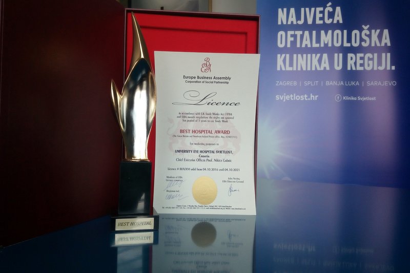 Svjetlost Eye Clinic is the winner of a prestigious European 