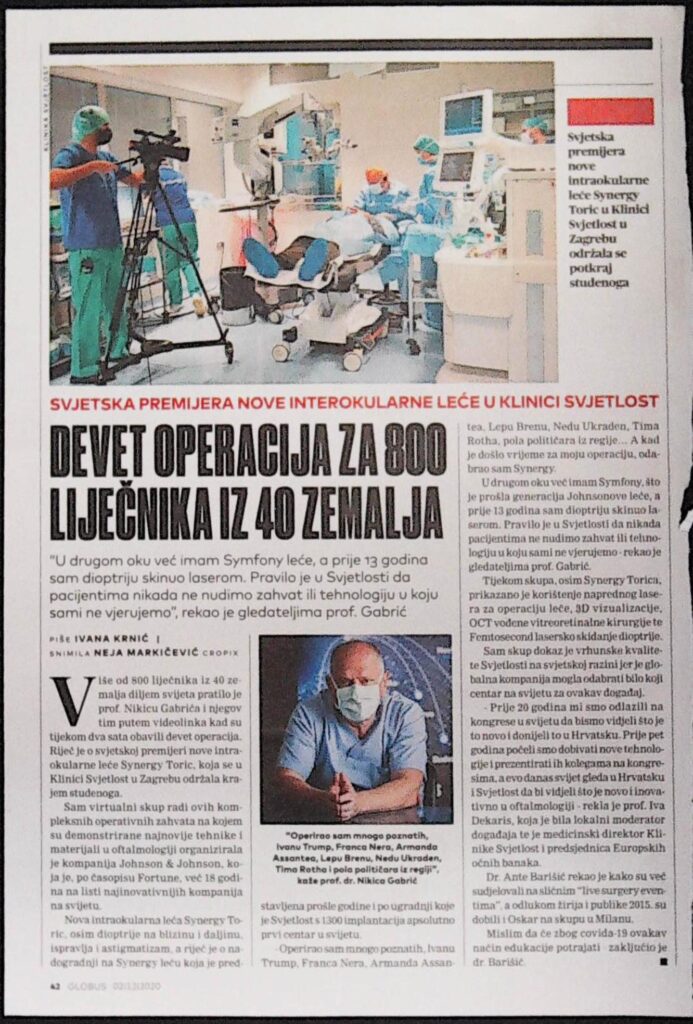 9 opercija za 800 liječnika iz 40 zemalja (Globus)