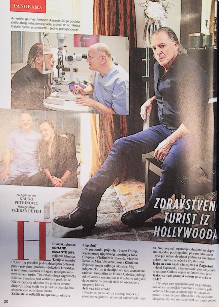 Armand Assante kod prof. dr. sc. Nikice Gabrića (Gloria)