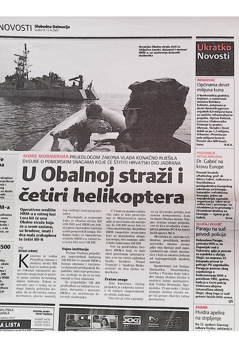 Dr. Gabrić na krovu Europe (Slobodna Dalmacija, 2007.)