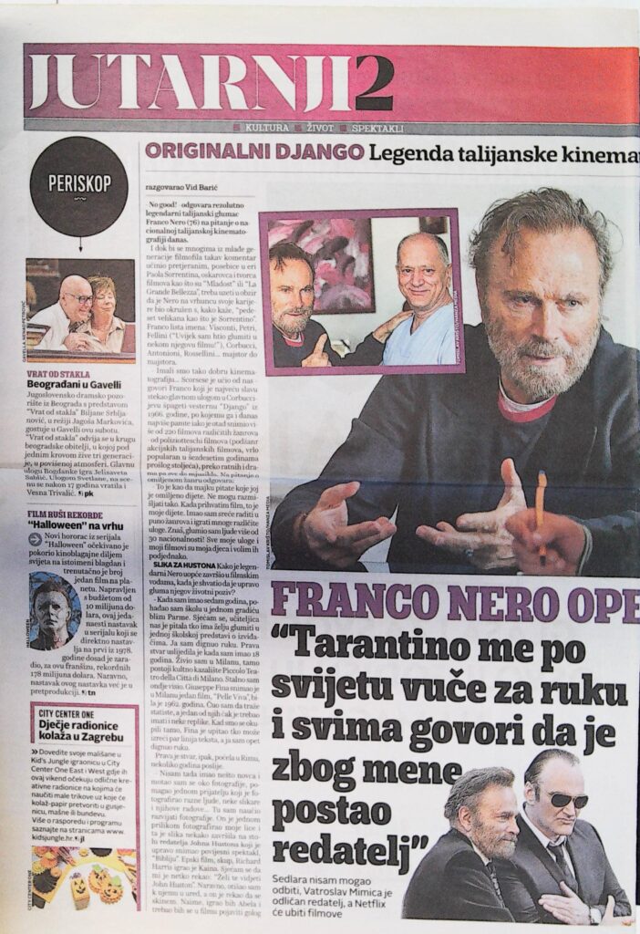 Franco Nero u Klinici Svjetlost (Jutarnji list)