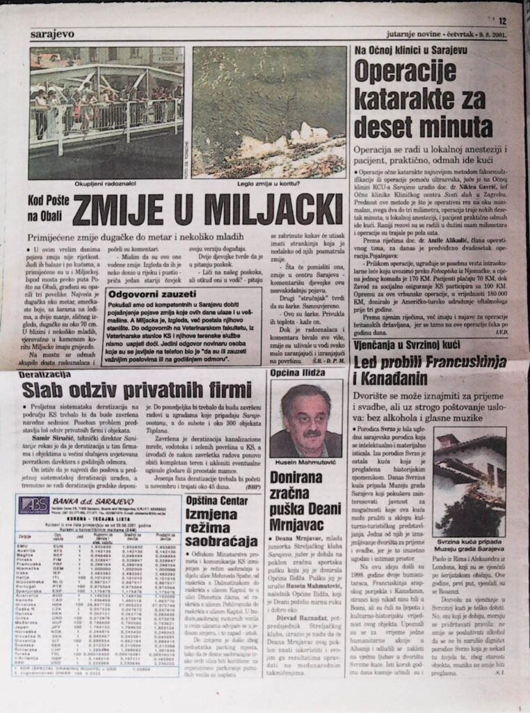Operacije katarakte za deset minuta (Jutarnje novine, 2001.)