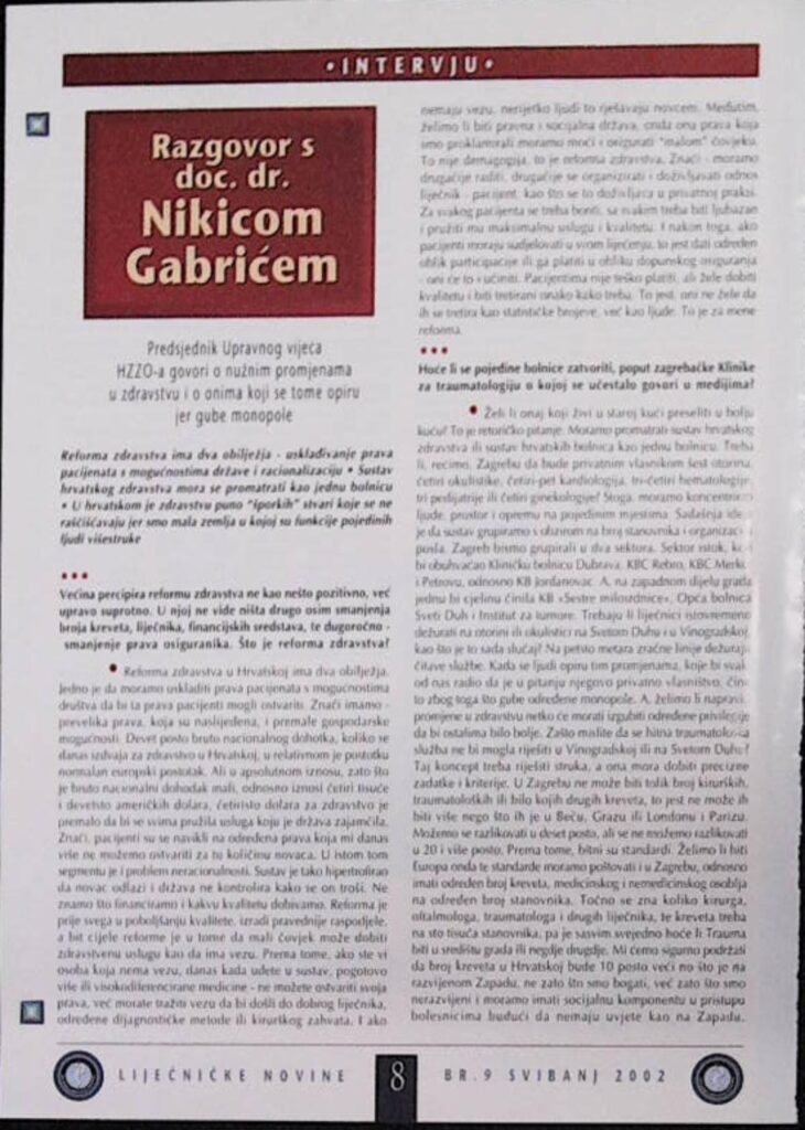 Razgovor s doc. dr. Nikicom Gabrićem