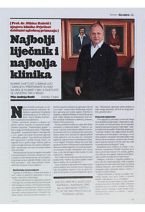 Prof. dr. sc. Nikica Gabrić (Globus, 2011.)