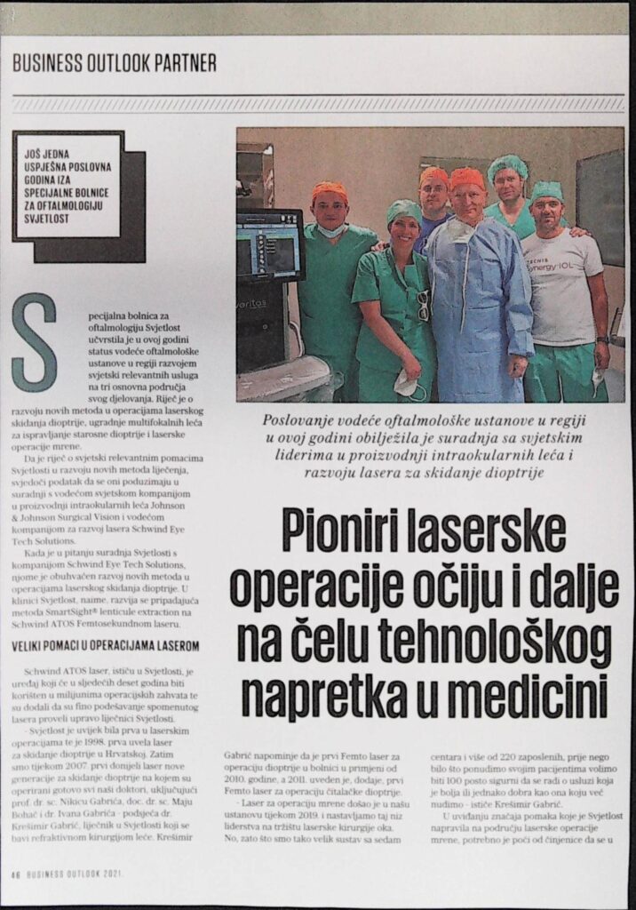 Pioniri laserske operacije (Jutarnji list, 2021.)