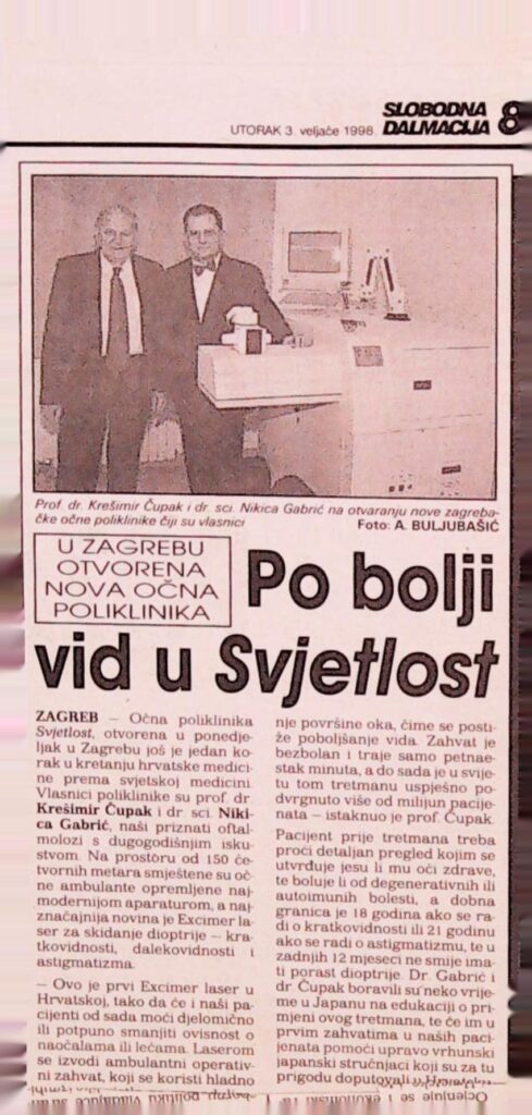 Po bolji vid u Svjetlost (Slobodna Dalmacija, 1998.)