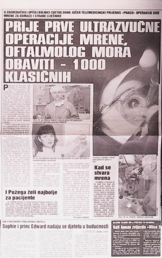 Prije prve UZV operacije mrene…