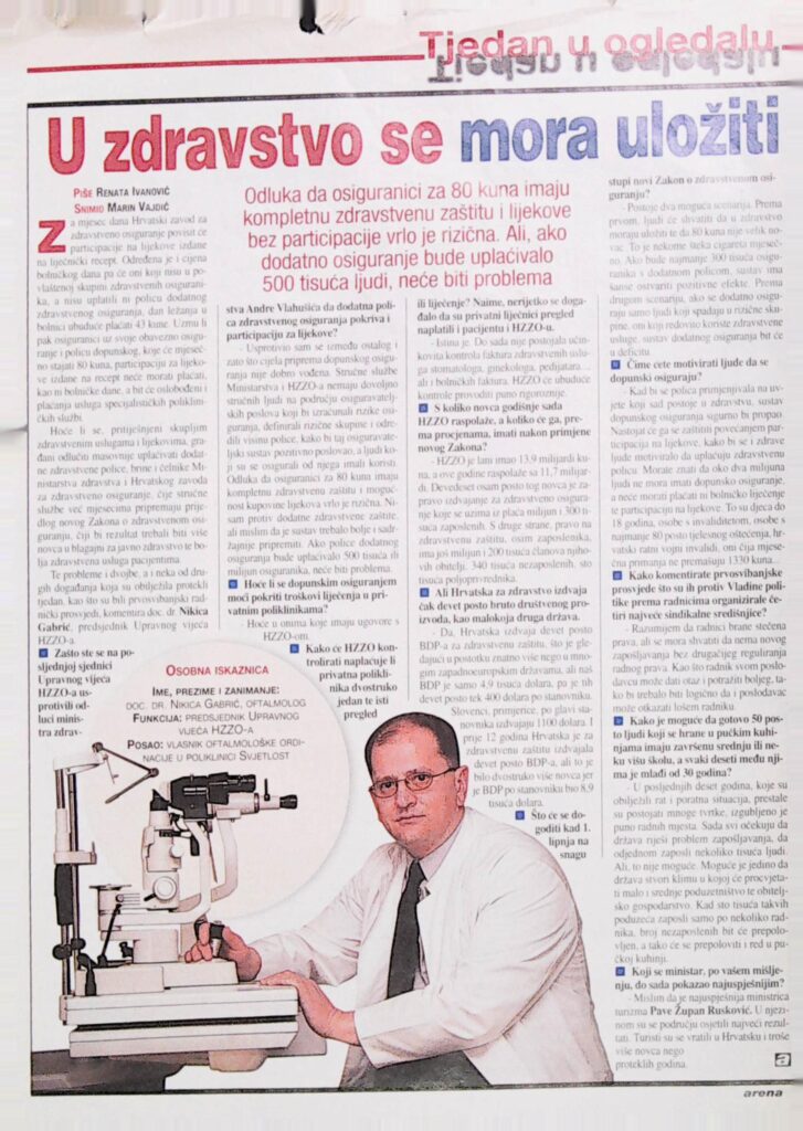 U zdravstvo se mora uložiti (Arena)