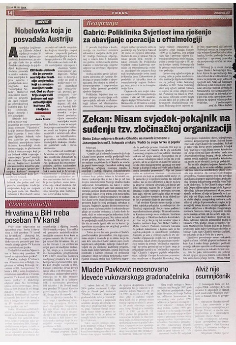 Poliklinika Svjetlost ima rješenje za obavljanje operacija u oftalmologiji (Jutarnji list, 2004.)