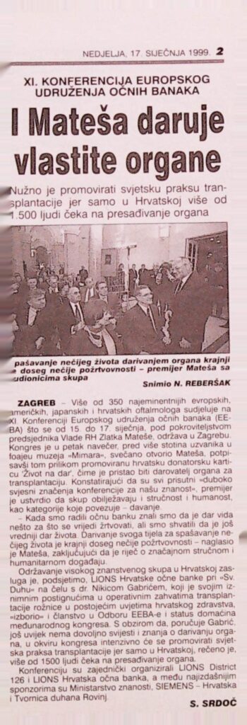 I Mateša daruje vlastite organe (1999.)