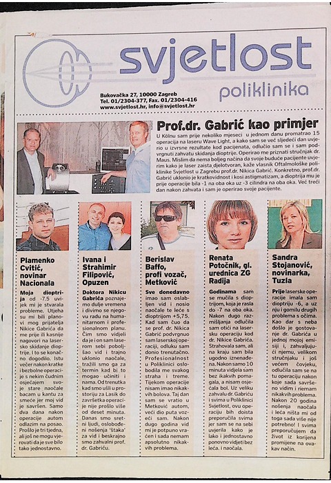 Prof. dr. Gabrić kao primjer