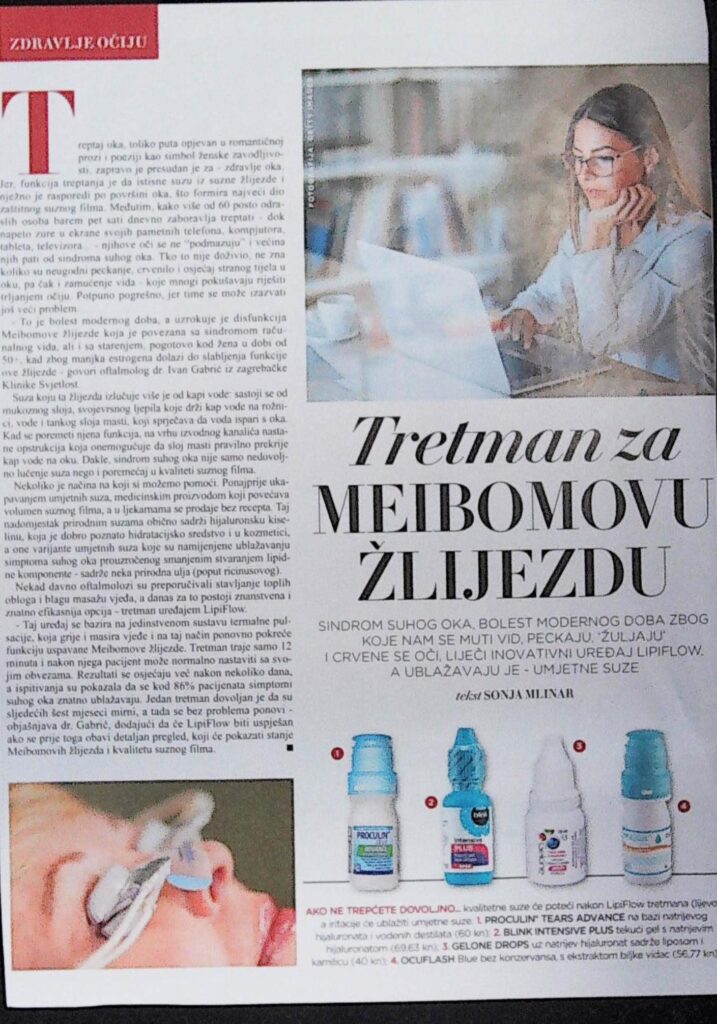 Tretman za Meibomovu žlijezdu (Jutarnji list, 2021.)