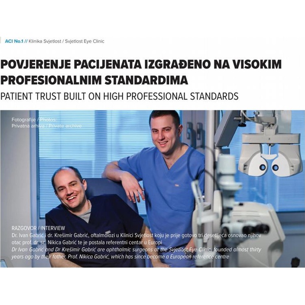 Povjerenje pacijenata izgrađeno na visokim profesionalnim standardima (ACI)