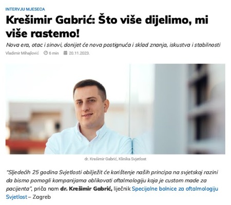 Krešimir Gabrić: Što više dijelimo, mi više rastemo! (Poslovni dnevnik, 2023)