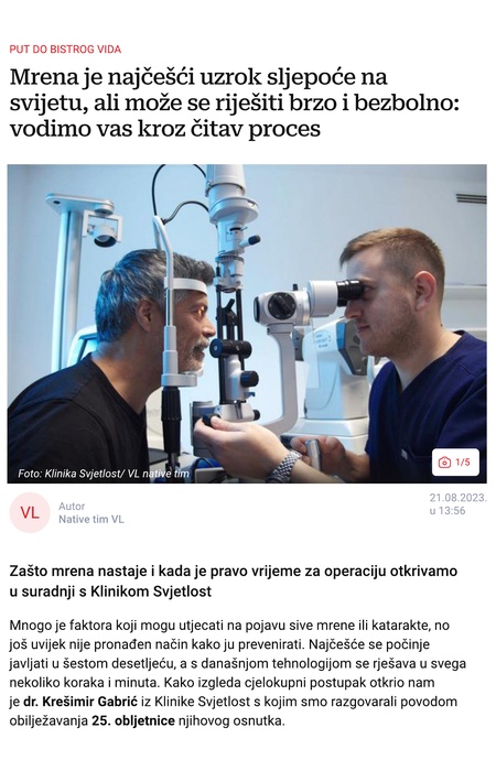 Put do bistrog vida (Večernji list, 2023)